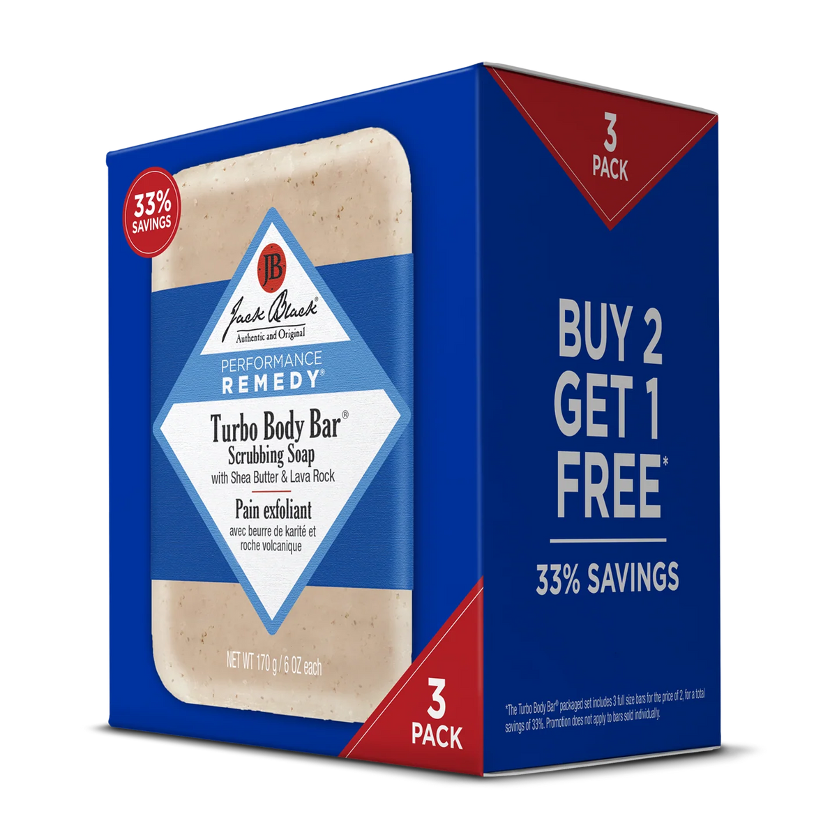 Turbo Body Bar® Scrubbing Soap, 3-pack